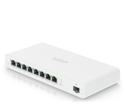 Switche Ubiquiti UISP-S-EU Switch MicroPoP 8x RJ45 1000Mb/s 1x SFP 110W